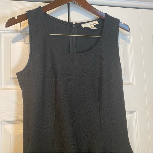 Black Stretchy Modern Drop-Waist Skater Dress with pockets Size Medium - Picture 5 of 13